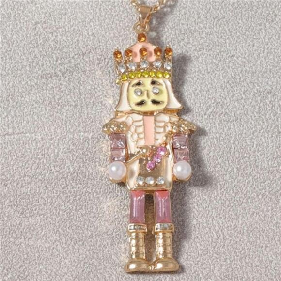 18K Gold-Plated Nutcracker Pendant Necklace - Picture 2 of 8